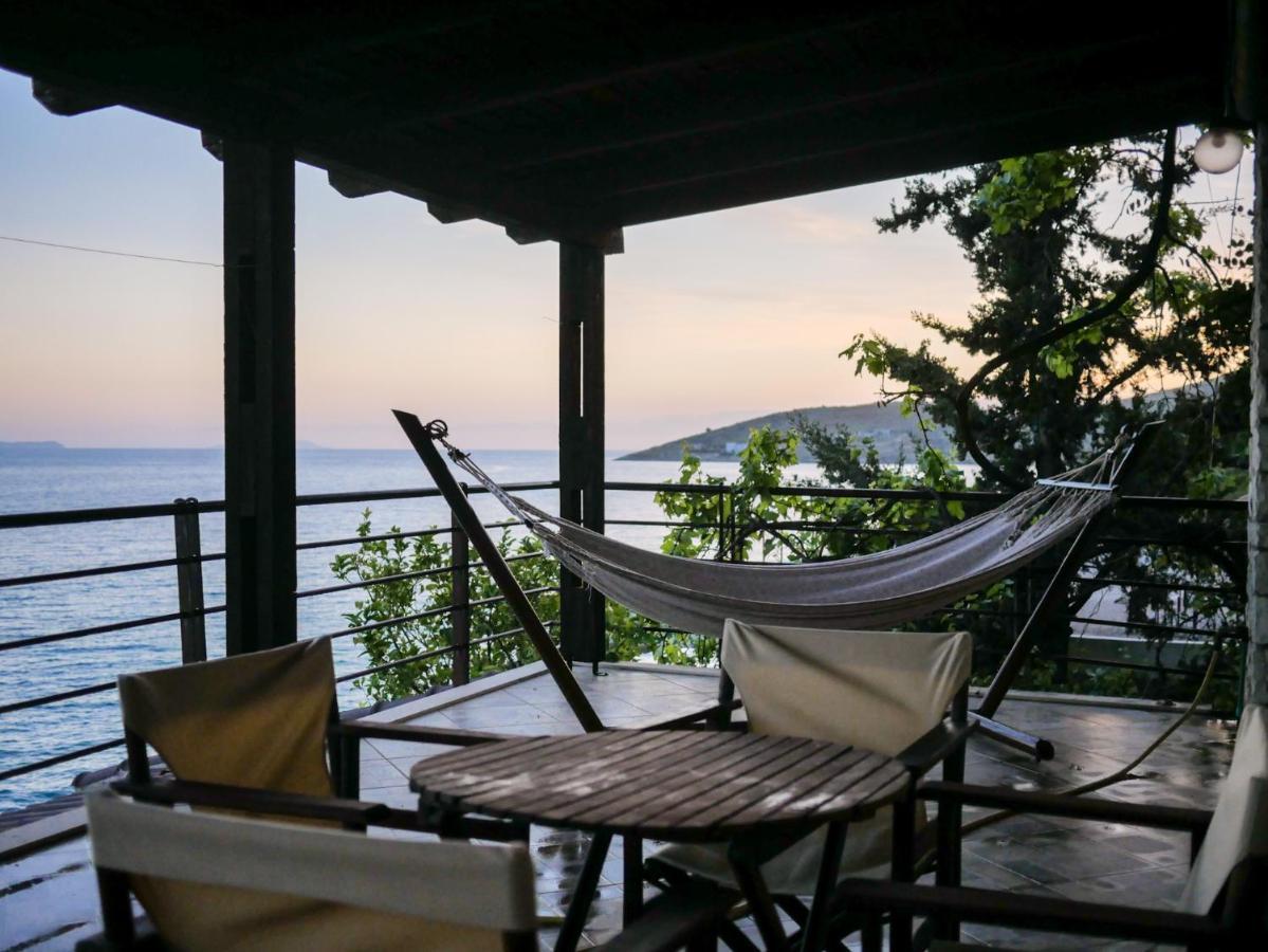 Seaside Duplex Stone Villa Qeparo Exterior foto