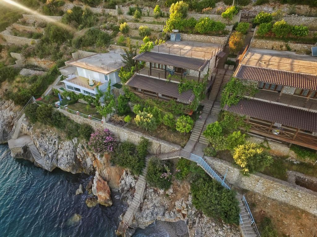 Seaside Duplex Stone Villa Qeparo Exterior foto